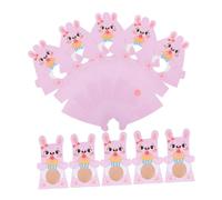 HOODANCOS 10pcs Cute Bunny Treat Boxes for Easter Paper Containers for Candy Cookies and Goodies Lightweight and Easy to Carry for Spring Celebrations and Classroom Parties
