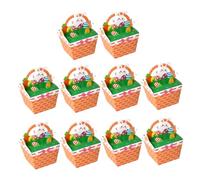 HOODANCOS 10pcs Cute Easter Basket Candy Boxes with Bunny Design, Decorative Packaging for Chocolate Cookies, Party Favor Storage for Easter Celebrations