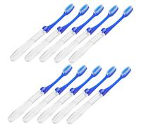 HOODANCOS 10pcs Foldable Toothbrushes Portable Travel Oral Cleaning Toothbrush with Ergonomic Plastic Design for Convenient Storage and Use for Home and Travel