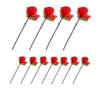 HOODANCOS 10pcs Folding Rose Props Appearing Flower Tricks for Stage Bar Party Home Performance Close-up Gimmick Easy Use Versatile Illusion Accessories