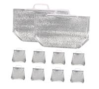 HOODANCOS 10Pcs Large Capacity Thermal Insulated Food Bags with Reinforced Pearl Cotton Portable Multifunctional Takeaway Bags for Cake Picnic School Office Reusable Food Storage