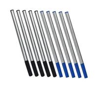 HOODANCOS 10pcs Metal Gel Pen Refills Blue Black Deeply Pigmented Ink for Note-Taking Student Use Compatibility Replacement for School and Office Gel Pens