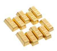 HOODANCOS 10pcs Miniature Hollow Gold Bar Models for Doll House Accessories Realistic Simulation Props for Play and Decoration Compact for Various Scene Layouts