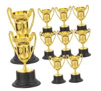 HOODANCOS 10pcs Plastic Award Trophies with Base for All Ages Match Prizes Party Games Classroom Rewards and Sports Competition Decorations