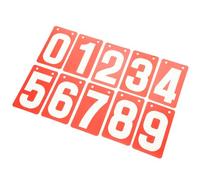 HOODANCOS 10pcs Portable Flip Scoreboard Number Cards Set with Waterproof Red and Blue Plastic Digits for Sports Coaching, Football, Tennis, and Classroom Score Keeping