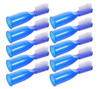 HOODANCOS 10pcs Portable Small Finger Toothbrushes with Soft Bristles for Precise Oral Cleaning Handled Mini Toothbrushes for Men and Women Safe Design for Prison and Hospital Use