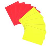 HOODANCOS 10pcs Professional Referee Cards Set Red for Football Soccer Rugby Volleyball Matches Smooth PVC Surface Essential Match Officials Supply