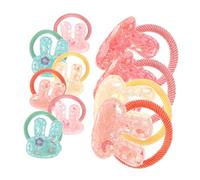 HOODANCOS 10Pcs Puppy Hair Bands for Small Dogs Elastic Rubber Pet Hair Ties Cute Cartoon Dog Grooming Accessories Safe Stretchy Decor for Holiday