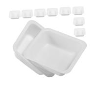 HOODANCOS 10pcs Square Plastic Weighing Trays Sample Containers for Laboratory Use High Precision Dry Powder Measurement Dishes for Chemistry and Medical Research