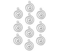 HOODANCOS 10Pcs Stainless Steel Hollow Spiral Pendants DIY Craft Charms for Jewelry Making Party Decor Stylish Accessories for Birthdays Weddings Daily Wear