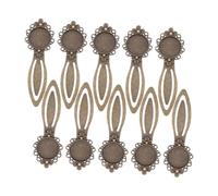 HOODANCOS 10Pcs Vintage Copper Bookmarks Lightweight Delicate Antique Bookmark Decor for Reading Portable Retro Round Floral Edge Markers for Easy Carry and Storage