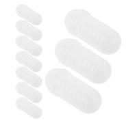 HOODANCOS 10pcs White Thickened Fishing Bait Cage Set 8x3.5cm Small Hole Bait Storage Box for Outdoor Angling Crab Crawfish Tackle