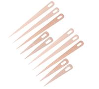 HOODANCOS 10pcs Wooden Weaving Crochet Needles Large-Eye Blunt Tapestry Needles DIY Hand Knitting Wood Tools Ergonomic Crafting for Weaving and Crocheting Projects