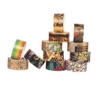 HOODANCOS 12 Rolls Animal Printed Decorative Masking Washi Tape with Creative Animal Style Design, Easy to Peel and Stick, No Fade, Multi Vibrant Colors for Scrapbooks and Planners