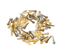 HOODANCOS 120pcs Jewelry Findings Charms Gold Microphone Charm DIY Jewelry Findings Zipper Pull Mic Music Symbol Vintage Bracelets Microphone Music Pendants