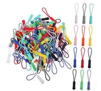 HOODANCOS 120pcs Zipper Pull Replacement Tpu Zipper Extension Cords in Colors Easy Installation for Bags Backpacks Luggage and Jackets