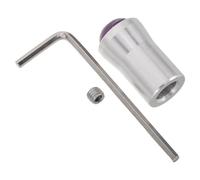 HOODANCOS 12mm Silver Aluminium Alloy Tuning Fork Base with Natural Amethyst Crystal for Meditation and Spa Sessions, Balancing Body and Mind Accessory for Healing and Holistic Wellness