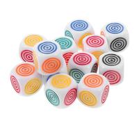 HOODANCOS 12pcs Acrylic Color Learning Dices for Interactive Six-sided Teaching Dice Rounded Corner Educational for Counting Training Party Games and Kindergarten Use
