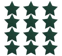 HOODANCOS 12pcs Christmas Silverware Holder Pouch Green Felt Star-shaped Cutlery Organizers Soft Flatware Holders for Festive Dining Table Decor and Holiday Place Settings