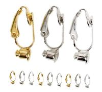 HOODANCOS 12Pcs Clip On Earring Converters for Non-Pierced Ears DIY Jewelry Making Accessories Easy to Use Clip Earring Findings for Handmade Crafts