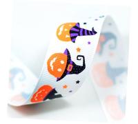 HOODANCOS 12pcs Halloween Grosgrain Ribbon Set with Printed Patterns for DIY Crafting and Party Decorations Material for Wrapping Bouquets and Balloon Accents