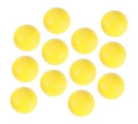 HOODANCOS 12pcs Indoor Golf Training Balls Professional Soft Foam Balls for All Ages Yellow Color for Swing Chip and Putt Practice Durable and Bright for Indoor Use