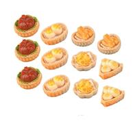 HOODANCOS 12pcs Miniature Food Dollhouse Decorations Resin Snack Models Mixed Style Lightweight Mini House Ornaments for DIY Doll Kitchen Play and Scale Food Display