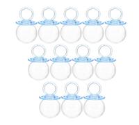 HOODANCOS 12pcs Pacifier Candy Boxes Clear Mini Candy Containers for Shower Favors Fillable Sweets Boxes for Gender Reveal Party Decorations and Shower Favours Girl