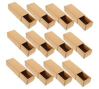 HOODANCOS 12Pcs present Box for Lipstick Essential Oils Brown Cosmetic Packing Box Lightweight Portable Storage for Jewelry Candy and