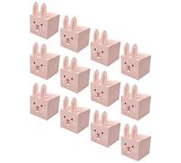 HOODANCOS 12pcs Rabbit Design Candy Box Biscuit Boxes Decorative Easter-themed Cartoon Style Foldable Party Favor for Friends