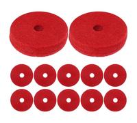 HOODANCOS 12pcs Red round Felt Cymbal Dampeners Pads 3.6x1cm Thick Double-layer Cotton Felt Protectors for Drum Cymbal Stand Accessories Jazz Percussion Tone Control