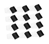 HOODANCOS 12pcs Square Plastic Mineral Specimen Display Boxes Lids, Cube Storage Cases for Collection and Sample Organization