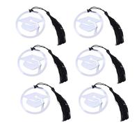 HOODANCOS 12pcs Stainless Steel Graduation Bookmarks with Doctoral Cap and Black Tassel Design, Easy Page Marking for Students and Writers, Graduation and Decoration