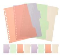 HOODANCOS 12sets Plastic Binder Dividers with Tabs for Loose-Leaf Notebooks and Notepads Versatile Page Markers for Indexing and Organizing Files Planners and Books