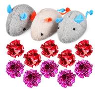 HOODANCOS 13 Pcs Crinkle Balls Interactive Keep Entertained Enticing Cats Plush Material 4.13x1.38in Size Indoor Use for Cats Kittens