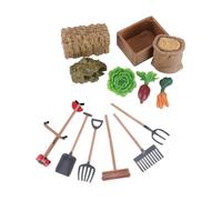 HOODANCOS 13Pcs Mini Farm Tool Model Set Realistic Sand Table Landscape Decor Simulation Adornments for DIY Fairy Garden and Miniature Outdoor Scenes
