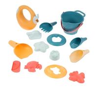 HOODANCOS 14pcs Beach Set with Soft Sand Molds and Bucket Creative Water and Sand for Boys and Flexible Material for Outdoor Summer Fun and Development