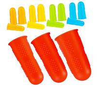 HOODANCOS 15 Pcs Silicone Finger Protectors Covers Elastic Reusable Finger Gloves for Sewing Gardening Needlework Scrapbooking Flexible Comfortable Multi