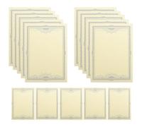 HOODANCOS 15 Sheets Certificate Paper Certificate Inner Paper A4 Printable Vertical Or Horizontal Use Workmanship Floral Borders for End of Year Awards Students and Teachers