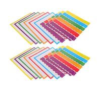 HOODANCOS 150pcs Colorful Science Fair Board Borders Scalloped Rainbow Bulletin Trim for Classroom Display School Project Presentation Announcement Decoration Paper