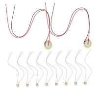 HOODANCOS 15pcs Piezo Pickup Discs with Wire for Guitar Drum Trigger Sensors Acoustic Transducer Elements for Enhanced Sound Capture and Audio Performance