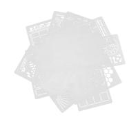 HOODANCOS 16pcs Journal Stencils Set for Planner and Diary, Reusable Pet Hollow Drawing Templates for DIY Painting, Scrapbook Cards, and Bullet Journaling Supplies