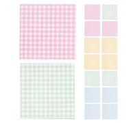 HOODANCOS 16pcs Reusable Sticky Memo Pads with Grid Design, Assorted Pink Yellow Blue Green Notepads for Office School Home, Multi-color Self-adhesive Note Paper for Writing and Organizing