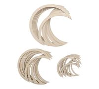 HOODANCOS 18pcs Moon Dreamcatcher Wooden Dream Catcher Ring Frame Unfinished Base for DIY Craft Home Wall Hanging Decor Nursery Wreath Making