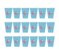 HOODANCOS 18pcs Popcorn Boxes Set for Gender Reveal Party, Boy Girl Popcorn Holders with Buckets, Party Decorations and Containers for Birthday Celebration