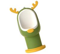 HOODANCOS 1Pc Boy Urinal Trainer Adorable Cartoon Elk Design for Potty Mounted Pee Tool Easy to Clean Height Options Green