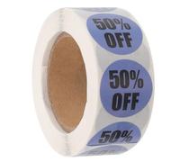 HOODANCOS 1roll Percent Off Round Stickers Self-Adhesive Retail Tags for Easy Pricing Stores and Supermarkets Colored Decals for and Inventory Management