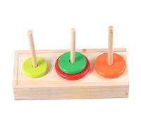 HOODANCOS 1Set Large Wooden Puzzle Ring Stacking Tower for Educational Developmental for Boys Enhances Logic Creativity for Hand Eye Coordination Skills