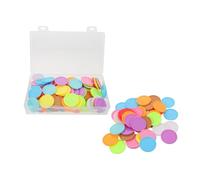 HOODANCOS 2 Boxes Color Opaque Plastic Math Counters for Storage Box Lightweight Learning Chips for Addition Subtraction Place Value Manipulatives Reward Tokens for Classroom and Home Use