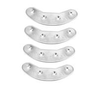 HOODANCOS 2 Pairs Metal Heel Plates Shoe Sole Repair Pads High Strength Boot Heel Protectors for Men Outdoor Casual Footwear Anti-wear Stabilizing Pads Easy DIY Installation